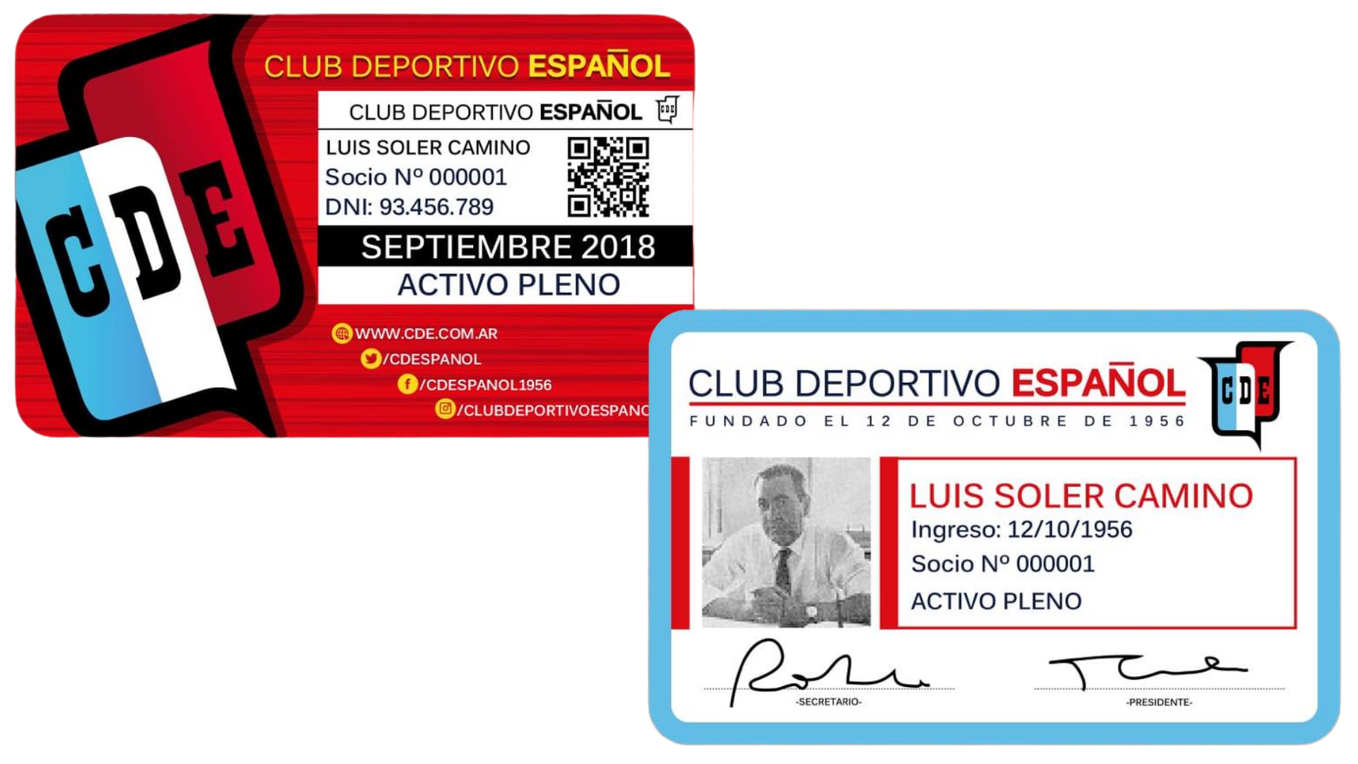 Modelo Carnet de Socio